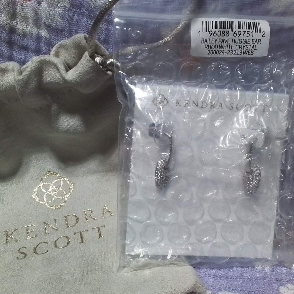 Kendra Scott Silver Huggie Earrings